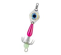 APGLSXY Hameçon de pêche en acier inoxydable sans ardillon avec lumière LED Fish Eye pour améliorer la visibilité, équipement de pêche de nuit, double crochet pour parapluies