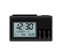 APGLSXY Horloge numérique moderne en ABS avec affichage clair pour chevet, bureau, capteurs de température, affichage de la date, azan pour la maison