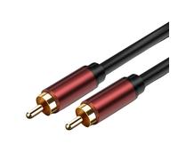 APGLSXY Interconnexion pour équipement stéréo, noir, 0,5 m | Câble phono avec tresse en feuille d'aluminium, fiches plaquées or pour équipement de lecture d'amplificateur