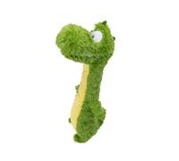 APGLSXY Jouet interactif pour chien en peluche longue verte avec tête couinante, corps et corps soutenus par une corde sans rembourrage pour lancer et dresser Jouet interactif Corde de jeu interactif