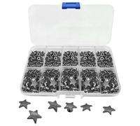 APGLSXY Lot de 100 rivets en forme d'étoile en fer pratiques pour la fabrication de bijoux - Texture métallique - Convient pour la conception de bijoux - Rivets étoilés