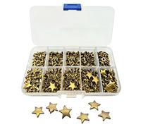 APGLSXY Lot de 100 rivets en forme d'étoile en fer pratiques pour la fabrication de bijoux - Texture métallique - Convient pour la conception de bijoux - Rivets étoilés