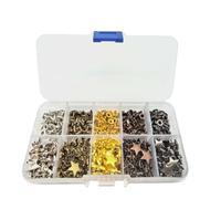 APGLSXY Lot de 100 rivets en forme d'étoile en fer pratiques pour la fabrication de bijoux - Texture métallique - Convient pour la conception de bijoux - Rivets étoilés