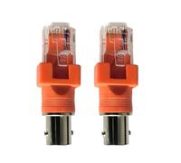 APGLSXY Lot de 2 adaptateurs de coupleur BNC vers RJ45 - Testeur de câble coaxial pour test de câble coaxial avec outil de testeur électrique Net Link