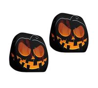 APGLSXY Lot de 2 housses de coussin extensibles pour siège de voiture Motif personnages de dessin animé Décoration intérieure de voiture Tissu universel Housses d'appui-tête