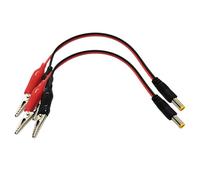 APGLSXY Lot de 2 pinces crocodiles universelles vers câble d'alimentation DC5521 - Solution de charge pour tout appareil compatible avec les appareils solaires - Câble d'alimentation d'appareil photo