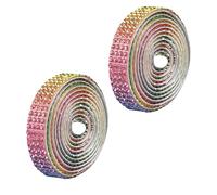 APGLSXY Lot de 2 rubans adhésifs en strass pour réparation de chaussures, loisirs créatifs, fabrication de bijoux, vêtements, chaussures, sacs, accessoires de décoration, décoration en verre, Couleurs