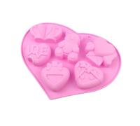 APGLSXY Lot de 6 moules de cuisson en silicone en forme d'ours pour loisirs créatifs, mousses, glaces, chocolats, desserts, outil de cuisine robuste, outil de fabrication de desserts romantiques