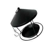 APGLSXY Mangeoire à oiseaux en fer à suspendre avec cercles décoratifs pour décoration de jardin, résistante aux intempéries et à la rouille