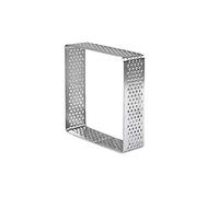 APGLSXY Moule carré perforé en acier inoxydable pour pizza, tarte aux fruits, pâtisserie, pâtisserie, mousses