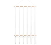 APGLSXY Nœuds à cheveux muraux pour filles, cadre en bois avec 12 crochets et rubans détachables, cintre de rangement décoratif pour chambre, ruban de coton, pinces à cheveux organisateur
