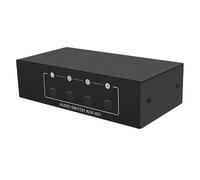 APGLSXY Sélecteurs d'audiophiles à double canal avec cadre en métal - Sans perte de son - RCA - Entrées 3,5 mm - Accessoire en métal - Commutateur audiophiles RCA