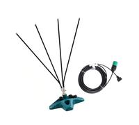 APGLSXY Support de brumisation de jardin pour refroidissement extérieur, unité de terrasse autoportante avec 4 bras de buse, base lestée et raccord de tuyau pour usage domestique, support de