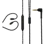 APGLSXY Universals MMCXs Câble de rechange en PVC tressé à 4 brins avec micros à trois boutons et deux prises de 3,5 mm pour SE425