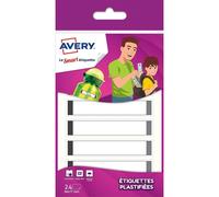 [APGRIS24-5] Avery Lot de 5 Lots de 24 Etiquettes Plastifiées Blanches avec B...