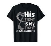 Aphasie Sensibilisation Gris Ruban Famille Fighter Espoir T-Shirt