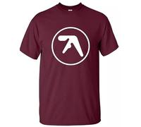 Aphex Twin T-shirt humoristique pour homme avec inscription « Dance Rave Music Electronicas », T-shirt marron avec imprimé blanc, XL