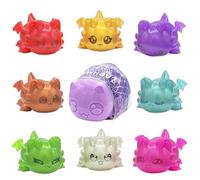 Aphmau MeeMeow Mystery Squishy Figurines Série 4 - Dragons, 1 des 8 possibles Dragons MeeMeows, Produit Officiel Aphmau