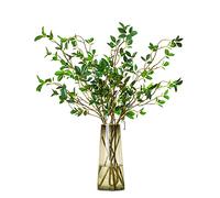 Aphmeir Lot de 3 branches de ficus artificielles de 73,7 cm pour vase, feuilles de vraies pulvérisations pour décoration de maison et de bureau