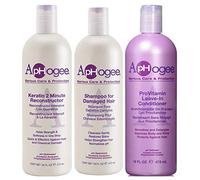 Aphogee Keratin 2 Minute Reconstructor with Shampoo for Damage Hair & ProVitamin Leave-in Conditioner