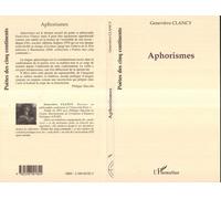Aphorismes - Geneviève Clancy - L'harmattan - broché - Poésie