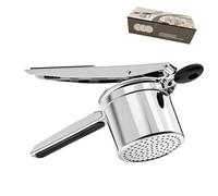 Aphorya Râpe à spätzle avec 4 tamis interchangeables, presse-purée en acier inoxydable amovible et résistant, poignée en silicone professionnelle pour purée de pommes de terre, jus de fruits, purée de