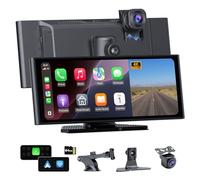 aphqua Écran CarPlay 10,26" CarPlay Voiture avec 4K Dashcam & Arrière HD pour Apple Car Play & Android Auto, Mises à Jour OTA, SuperLink & AirPlay, Mémoire 64 Go, Commande Vocale, GPS, FM
