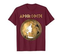 Aphrodite, déesse Grecque de la beauté et de l'amour T-Shirt, Homme, Marron, M