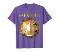 Aphrodite, déesse Grecque de la beauté et de l'amour T-Shirt, Homme, Violet Chiné, 3XL