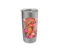 Aphrodite Mythologie grecque Déesse Bubblegum Esthétique Gobelet isotherme en acier inoxydable double paroi