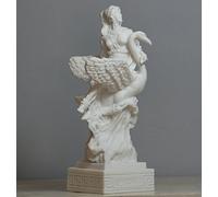 Aphrodite & Swan Statue de déesse grecque Vénus Sculpture albâtre 16 cm