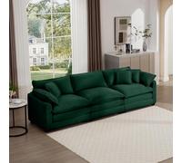 aphrophina Améliorez le confort et le style avec le canapé sectionnel moderne du milieu du siècle, 3 places, design ergonomique, tissu peluche, vert