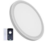 Aphyni Plafonnier LED 40 cm, 33 W, 3000 K-6500 K, plafonnier plat, intensité variable avec application télécommande, veilleuse 5 W chaude, 2,5 cm, ultra fin, lampe de chambre à coucher, cuisine