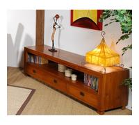 Api - meuble tv marron 3 tiroirs bois teck