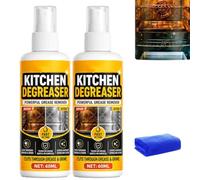 Apiastar Spray Grill Cleaner,Kitchen Degreaser Spray,BBQ Grill Degreaser Cleaner Heavy Duty,Nettoyant Barbecue,Nettoyage Grille Barbecue,Nettoyant four et Poêle,For Smoky Stains,And Grease,60ML (2)