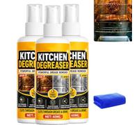 Apiastar Spray Grill Cleaner,Kitchen Degreaser Spray,BBQ Grill Degreaser Cleaner Heavy Duty,Nettoyant Barbecue,Nettoyage Grille Barbecue,Nettoyant four et Poêle,For Smoky Stains,And Grease,60ML (3)