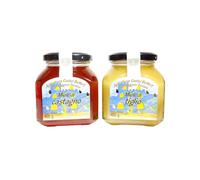 Apicoltura Castel Belfort - Miel de châtaignier et miel de tilleul 100% italien, travaillé à froid, miel naturel artisanal, idéal pour les goûters, les fromages et les desserts, 400 g