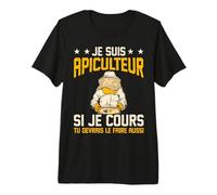 Apiculteur Drôle Abeille Je Cours Tu Devrais Le Faire Aussi T-Shirt Haut de Gamme