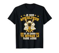 Apiculteur Si Je Cours Tu Devrais Le Faire Aussi Abeille T-Shirt