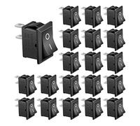 APIELE KCD1-1-101 Lot de 20 interrupteurs à bascule, 2 positions ON-OFF avec SPST 2 broches, 250 V 6 A, pour maison, industrie, bricolage (marche/arrêt)