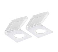 APIELE Lot de 2 protections transparentes pour interrupteur à bouton-poussoir d'alimentation, anti-poussière et étanche, convient pour un montage de 16 mm