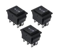 APIELE Lot de 3 interrupteurs momentanés KCD2-223-JT au design rocker avec interrupteur d'inversion à 6 broches DPDT à 3 positions 10 A et 250 V