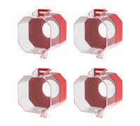 APIELE Lot de 4 caches de bouton d'arrêt d'urgence anti-poussière en plastique avec trou rond pour montage de 30 mm