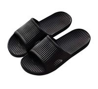 APIKA Pantoufles Antidérapantes pour Femmes Et Hommes Usage Intérieur Usage Extérieur Bain Sandal Soft Foam Sole Chaussures De Piscine Maison Accueil Slide(Noir,42/43 EU)