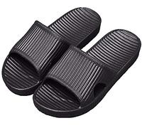 APIKA Pantoufles Antidérapantes pour Femmes Et Hommes Usage Intérieur Usage Extérieur Bain Sandal Soft Foam Sole Chaussures De Piscine Maison Accueil Slide(Noir,36/37 EU)