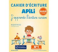 Apili : Cahier d'Écriture Ludique, Apprendre à Écrire en Cursive dès 5 Ans, Cahier d'Écriture Maternelle, Grande Section, CP et CE1, Tracer les Lettres, Motricité Fine, Préparation à la lecture
