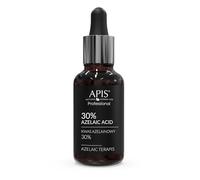 APIS Acide azélaïque 30% 30ml - Exfoliant pour visage - Réduit les boutons, taches pigmentaires et rougeurs - Sans parabène, silicone, huile minérale, colorant artificiel