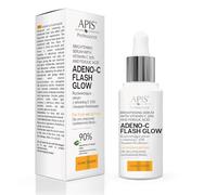 APIS Adeno-C Flash Glow Sérum éclaircissant pour le visage 30 ml avec vitamine C, acide férulique et acide hyaluronique - Soin antioxydant, hydratant, réduction des taches pigmentaires, brillance