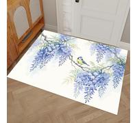 Apis de Chambre Doux Impression de branche de glycine, Tapis de Salon Style de peinture à l'encre Antidérapant Lavable en Machine Decor 40 x 60 cm, Moquette pour Salle de séjour enfant Salle de Jeu