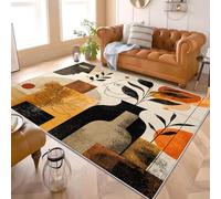 apis Imprimé Poils Courts Lavable en Machine 160x230 cm Abstrait Style Ethnique GéOméTrique Antidérapant Tapis Nettoyage Facile Doux Pas d'épilation Brun Idéal Salon Chambre Couloir Salle à Manger